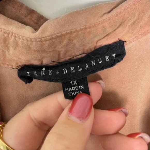 Button Down Swing Beach Vaca Vacation Girly Country Hippie Boho Hip Blouse Top - Picture 3 of 4